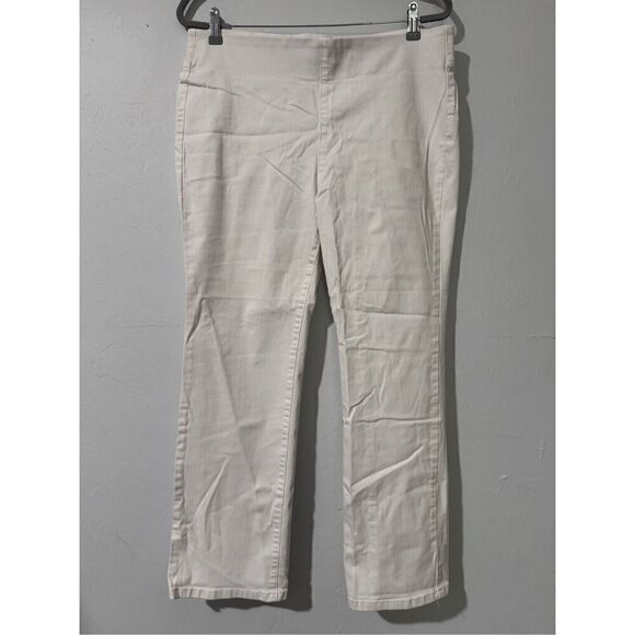 Soft surroundings white pull on jeans PL - Picture 1 of 5